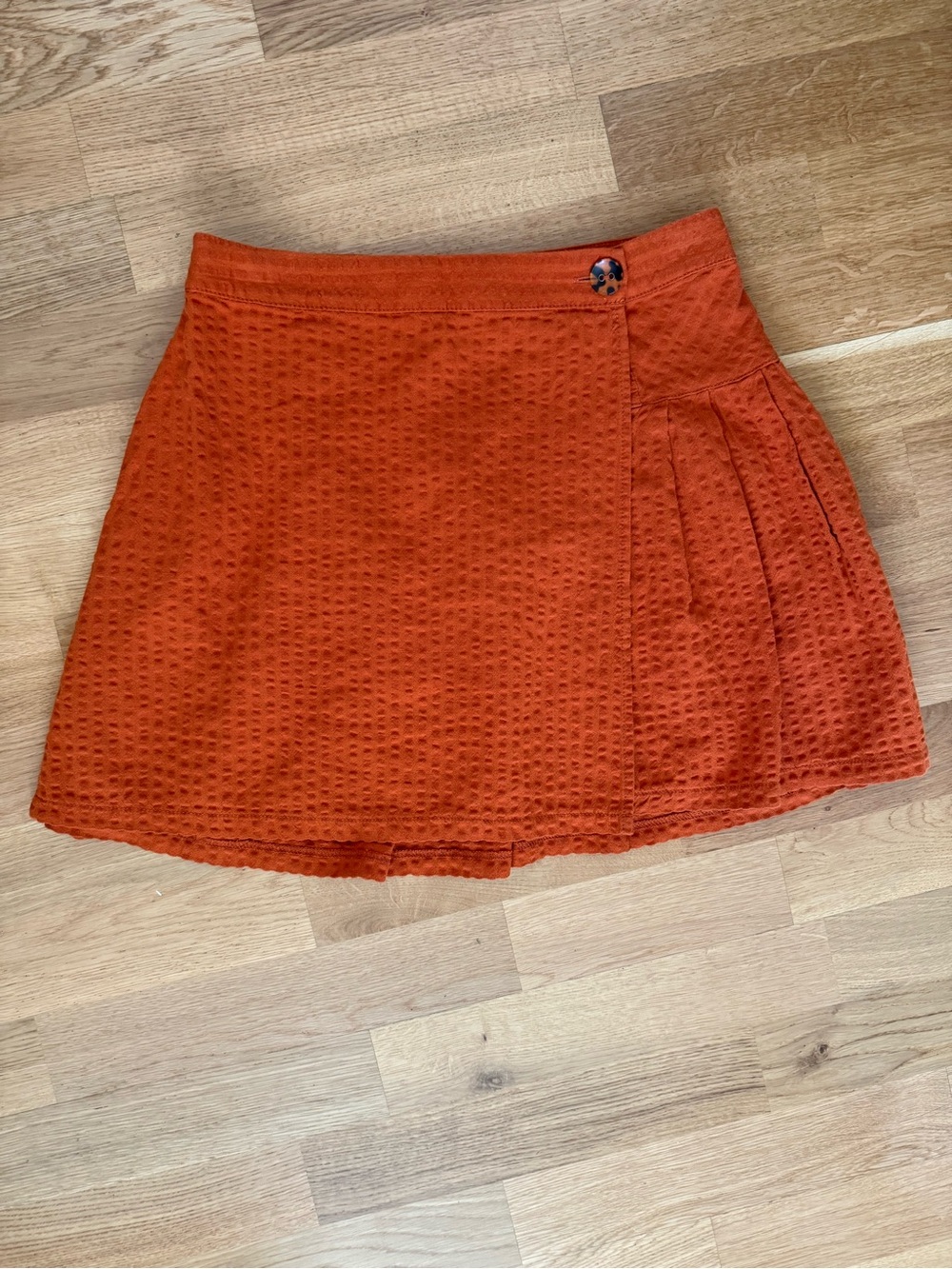 Urban Outfitters Orange Textured Mini Skirt